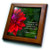 3dRose ft_157332_1 An Inspirational Print with a Quote by Albert Einstein and a Beautiful Dahlia Flower-Framed Tile Artwork, 8 by 8-Inch