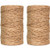 Natural Jute Twine String Rolls - 328 Feet 3 ply  Durable Brown Twine Rope for Crafts  Gift Wrapping  Packing  Gardening  Artworks  Picture Display  Recycling  and Wedding Decor 4 mm  2 Pack