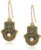 Alex and Ani Womens Hand of Fatima Hook Drop Earrings  Rafaelian Gold  Expandable