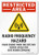 SmartSign  Restricted Area - Radio Frequency Hazard  Sign   10  x 14  Aluminum