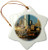 3dRose ORN2090261 USA  Washington  Seattle Seattle Great Wheel at Pier 57 in Evening Snowflake Ornament  Porcelain  3