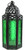 Vela Lanterns Moroccan Style Candle Lantern  Medium  Green Glass