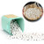 1-6 LB Baking Beans Reusable Ceramic 10mm Pie Crust Weights Nature Pie Weights for Blind Baking with Wheat Straw Container 725g