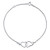 Open Interlocking Hearts Anklet Ankle Bracelet For Women 925 Sterling Silver Adjustable 9 To 10 Inch With Extender