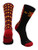 TCK Iowa State Diamond Crew Socks Black-Cardinal-Gold  Medium