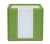 Memo Cube Holder  Green  Faux Leather  Supplied with 1 000 Sheets of Paper