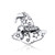 Lorrifal 925 Sterling Silver Halloween Witch Charms Wizard Hat Charms Magic Hat Charm for Pandora Bracelet Necklace DIY Jewelry Making Accessories