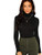 Floerns Women s Long Sleeve Slim Fit Turtleneck Basic T-Shirts A Black S