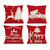 SuperMake Christmas Pillow Covers 18x18 inch Set of 4 Reindeer Christmas Trees Truck Farmhouse Decorative Throw Pillow Cover Christmas Decor Decorations Cushion Pillow Case for Home