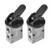 uxcell 2 Position 3 Way 1-8  PT Manual Hand Pull Pneumatic Solenoid Mechanical Valve S3HL-06 2pcs