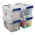 Ggbin 6 Quart Clear Latch Storage Box with Handle and Latches - 4 Pack