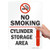 SmartSign No Smoking - Cylinder Storage Area  Sign   10  x 14  Plastic