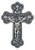 Silver-Toned Pewter First Communion INRI Hanging Wall Crucifix, 5 1/2 Inches
