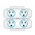 WiFi Smart Plug socket for use with Alexa Echo/Google Home/IFTTT, OUKITEL dual mini smart socket, remote control, timer, no hub required, ETL Listed-2 Pack