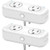 WiFi Smart Plug socket for use with Alexa Echo/Google Home/IFTTT, OUKITEL dual mini smart socket, remote control, timer, no hub required, ETL Listed-2 Pack