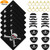 Dreamtop 36 Pieces Pirate Costume Set Includes Cotton Pirate Bandana, Self Adhesive Fake Mustache, Plastic Pirate Eye Patch and Earring for Halloween Themed Party Decoration