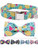 DOGWONG Cotton Dog Collar with Bowtie for Small Medium Large Dogs Flower Pet Collar Comfortable Dog Collar Bowtie Dog Collar Adjustable XXS-XL