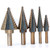 XT AUTO 5pcs HSS High Speed Steel Cobalt Titanium Step Drill Bit Multiple Hole 50 Sizes Stepped Drill Bits