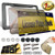 License Plate Frame Cover Combo Kit- Plastic Carbon Fiber Plate Holder  Bubble Smoked Novelty Plate Cover  Unbreakable Shield to Protect Car Tag  Stainless Steel Screws  Caps  Rattle Proof Pads