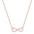 CIUNOFOR Infinity Pendant Necklace Love Forever Dainty Necklace Endless Love CZ Statement Chain Gold Rose Gold Silver Eternal Necklace