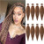 Pre stretched Braiding Hair 26inch 8 packs Hot Water Setting Professional Box Braid Yaki Texture Soft Itch Free Synthetic Fiber Crochet Twist Braids Hair Extensions  30