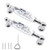 2 Pack Modern Cabinet Handles Pulls -Glass Cabinets Hardware Pulls Crystal Door Handle Kitchen Furniture Cupboard Drawer Pull Knobs 5inch-128mm Hole Centers  Clear