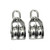 Stainless Steel Lifting Pulley? M32 Rotating Two-Wheel Lifting Fixed Pulley Traction Pulley Wire Rope Pulley?Lifting Pulley System 2 Pack