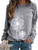 Womens Dandelion Sweatshirt Casual Crewneck Loose Pullover Tops Long Sleeve Graphic Fall Tee Shirt Gray