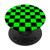 Black and Green Checkered Pattern Checkerboard Green Black PopSockets PopGrip  Swappable Grip for Phones   Tablets