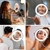 DIMUAT 10X Flexible Magnifying Makeup Mirror with Light  Mirror Lighted Vanity Bathroom Round Mirror with 360 Degree Swivel Rotation  Flexible Gooseneck  and Locking Suction White