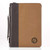 Bible Cover  Strong and Courageous  Two-Tone Brown  Medium