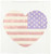 3dRose ht1520903 American Flag Heart Patriotic USA Art-Iron on Heat Transfer for White Material  10 by 10-Inch