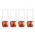 Fitz and Floyd 229700-4FSB Daphne Champagne Flutes Copper