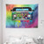 Ambesonne Groovy Tapestry  Old Style Hippie Van Dripping Rainbow Paint Mid 60s Youth Revolution Movement Theme  Wide Wall Hanging for Bedroom Living Room Dorm  80  X 60   Magenta Multicolor