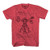Marvel Deadpool Vitruvian T-Shirt Red Heather  Large