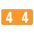 Smead Color-Coded Numeric 4  Label Sheet  Orange  250 per Pack 67474