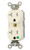 Leviton MT830-ILT Lev-Lok 20-Amp, 2P, 3W, Tamper-Resistant, Illuminated, Hospital Grade, Isolated Ground, Modular Wiring Device Duplex Receptacle, Light Almond