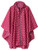 Rain Poncho Jacket Coat for Adults Hooded Waterproof with Zipper Outdoor Pink Point