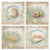 CoasterStone Absorbent Coasters  4-1-4-Inch   Seashore   Set of 4