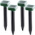 Mole Repellent 4 Pack Ultrasonic Solar Powered Animal Repellent for Outdoor Lawn Garden for Snakes  Moles  Gophers  Groundhogs  Voles and Other Burrowing Rodents