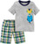 Carter s Boys  2-Piece Button-Front Top and Short Set 5T  Heather-Plaid