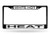 NBA Rico Industries Laser Cut Inlaid Standard Chrome License Plate Frame  Miami Heat - White Insert