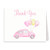 Drive by Baby Shower Thank You Card Parade VW Folding Notes Baby Girls It s a Girl Light Pink Pastel Bug Drive-by Thru Through Social Distancing Blank Inside Printed Cards 24 Count