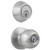 Standard Duty Commercial Satin Chrome Keyed Entry Knob with Single Cylinder Deadbolt Combo