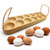 5MoonSun5 s Handmade Egg Tray -12 Eggs Usable in Kitchen Refrigerator  Counter top  Wooden Egg Holder for Store and Display Chicken Eggs  Deviled Eggs - Easy to Clean- A The perfect friendly gift