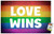 Love Wins Wall Poster with Push Pins