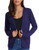 GRACE KARIN Women s Long Sleeve Button Down Soft Knit Cardigan Sweater M Navy