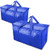 TICONN 2 Pack Extra Large Moving Bags with Zippers   Carrying Handles  Heavy-Duty Storage Tote for Space Saving Moving Blue