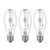 (3 Pack) MH50/U/MED 50W Metal Halide Bulb ED17 Medium Base Clear