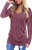 Magritta Soft Tops for Women V Neck Casual Sweater Loose T-Shirts Blouse Tunic S-2XL WineRed M